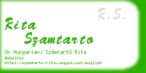 rita szamtarto business card